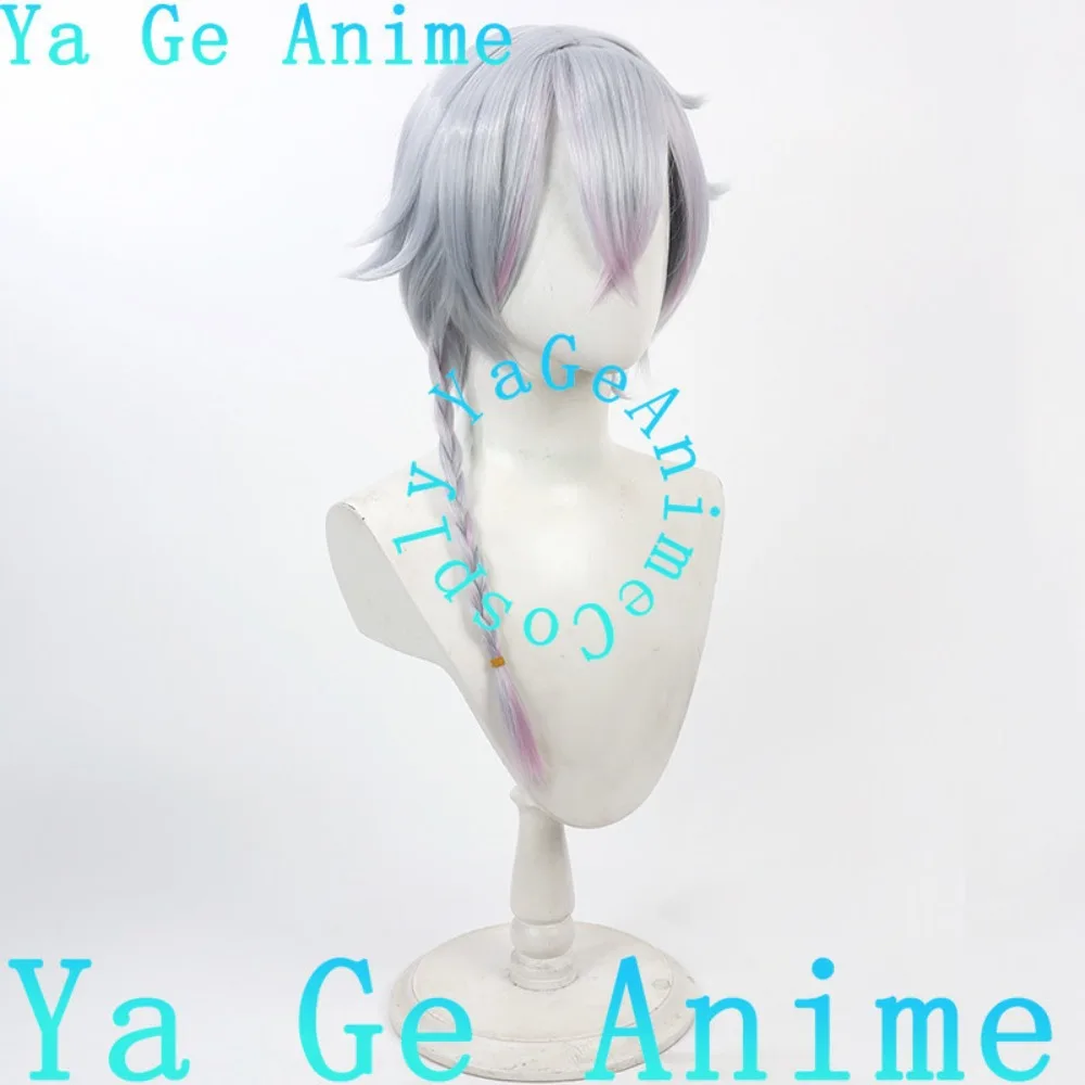 Peluca de cosplay Mahjong Soul Genius Magician Lyon, juegos de anime, fiesta de Carnaval de Halloween, pelo sintético resistente al calor