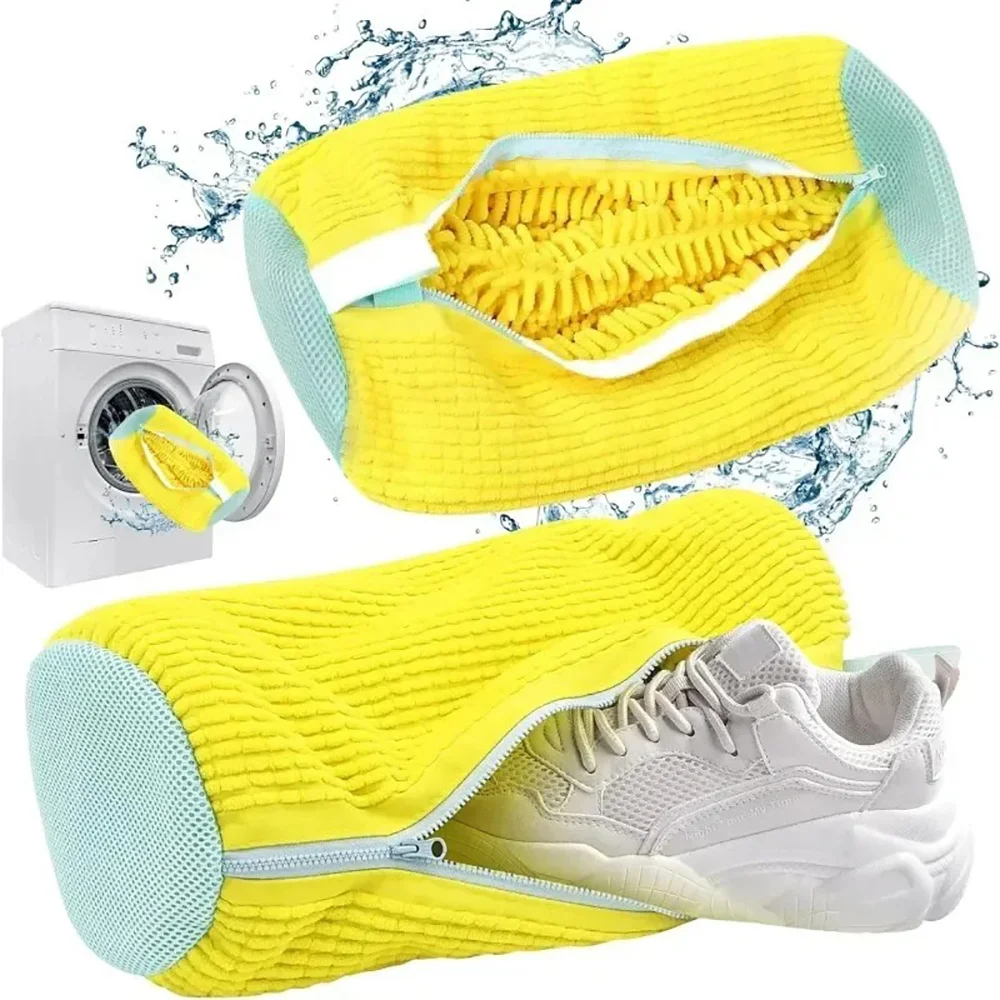 

Washing Shoes Bag Cotton Laundry Net Fluffy Fibers Easily Remove Dirt Washing Bags Anti-deformation Shoes Clothes Organizer