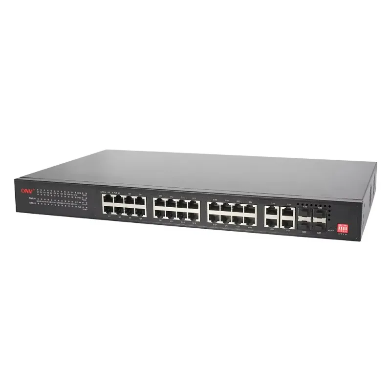 28-port 600 W Gigabit Easy Managed PoE Switch Support  IEEE 802.3 Af/at PoE Standard POE53028PFCM-at