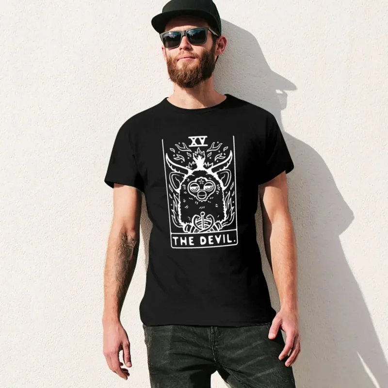 The Devil Tarot Card Furby T-Shirt quick-drying sweat mens graphic t-shirts big and tall