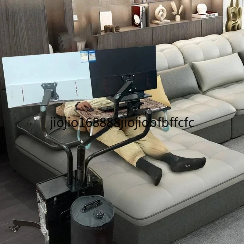 Suitable for Computer desk suspension bracket lazy lying down playing lifting rotating folding e-sports warehouse bed space caps