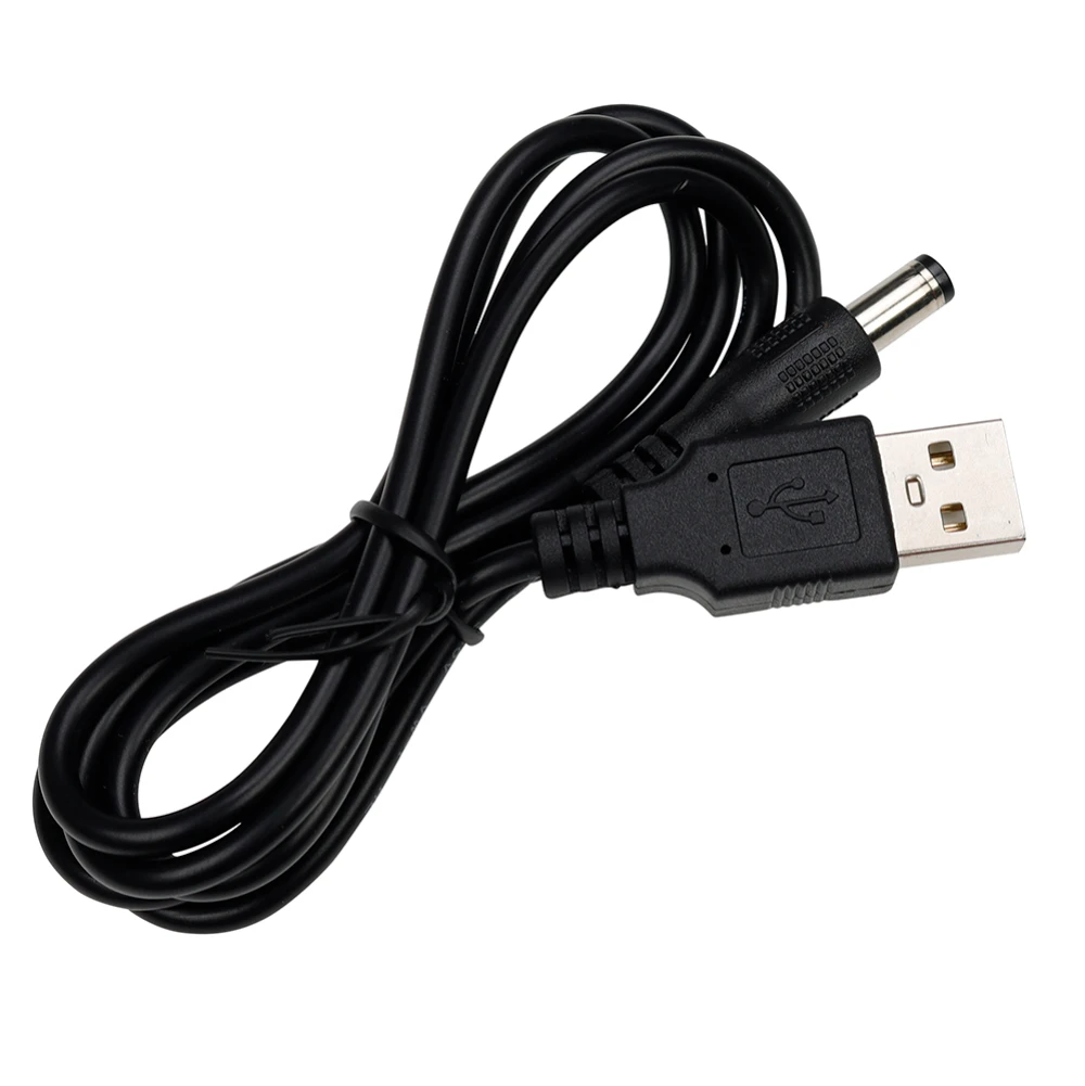 100pcs 100CM USB Port To 5.5*2.1mm 5V DC Barrel Jack Power Connector Cable Black For MP3 MP4