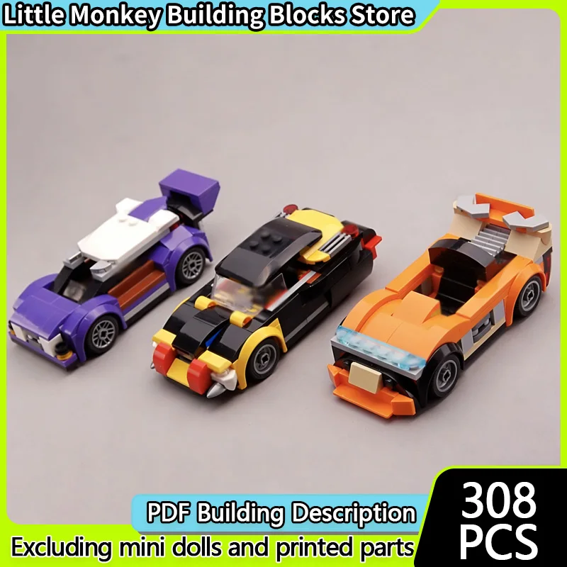 

City Car Model MOC Building Bricks City Car Vehicle Pack Modular Technology Children Holiday Gifts Assemble Toys Suit