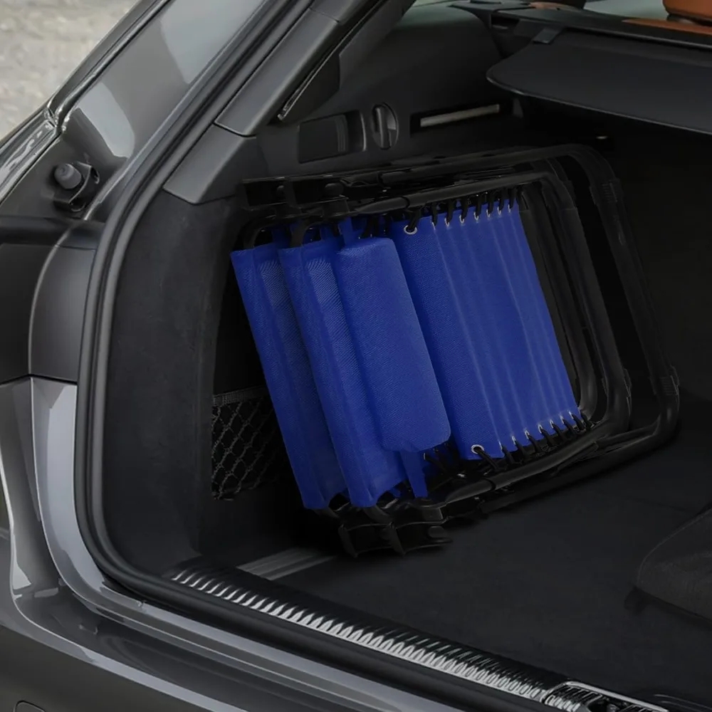 مجموعة كراسي Zero Gravity مكونة من كرسيين للاستراحة قابلين للطي في الهواء الطلق مع صينية للبالغين في حمام السباحة على الشاطئ