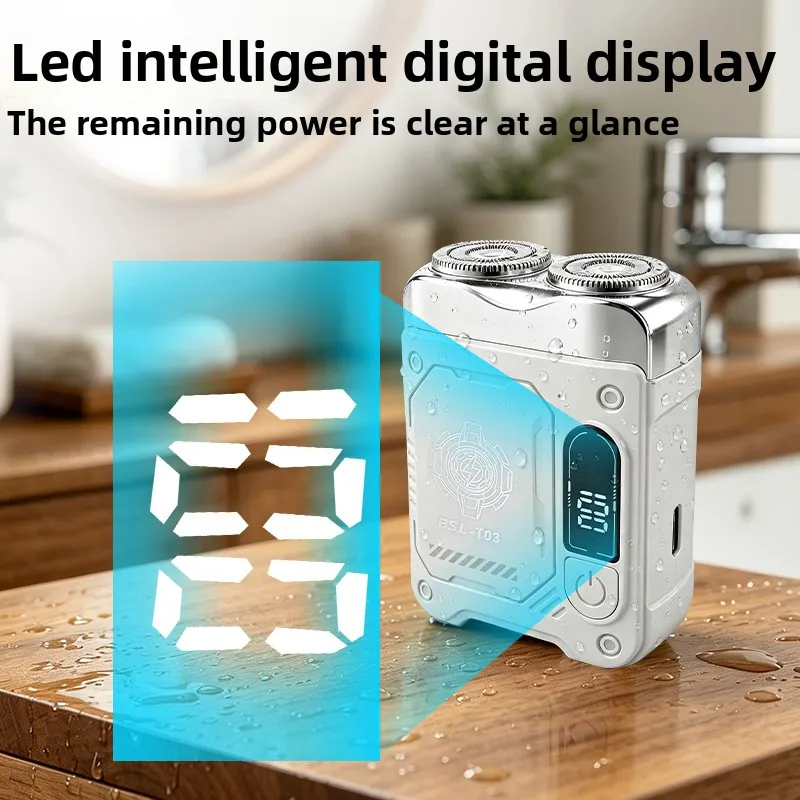 Sci Fi Mechanical Punk Mecha Style Shaver Electric Full Body Wash Men's Super Clean Portable Shaver Mini Cannon