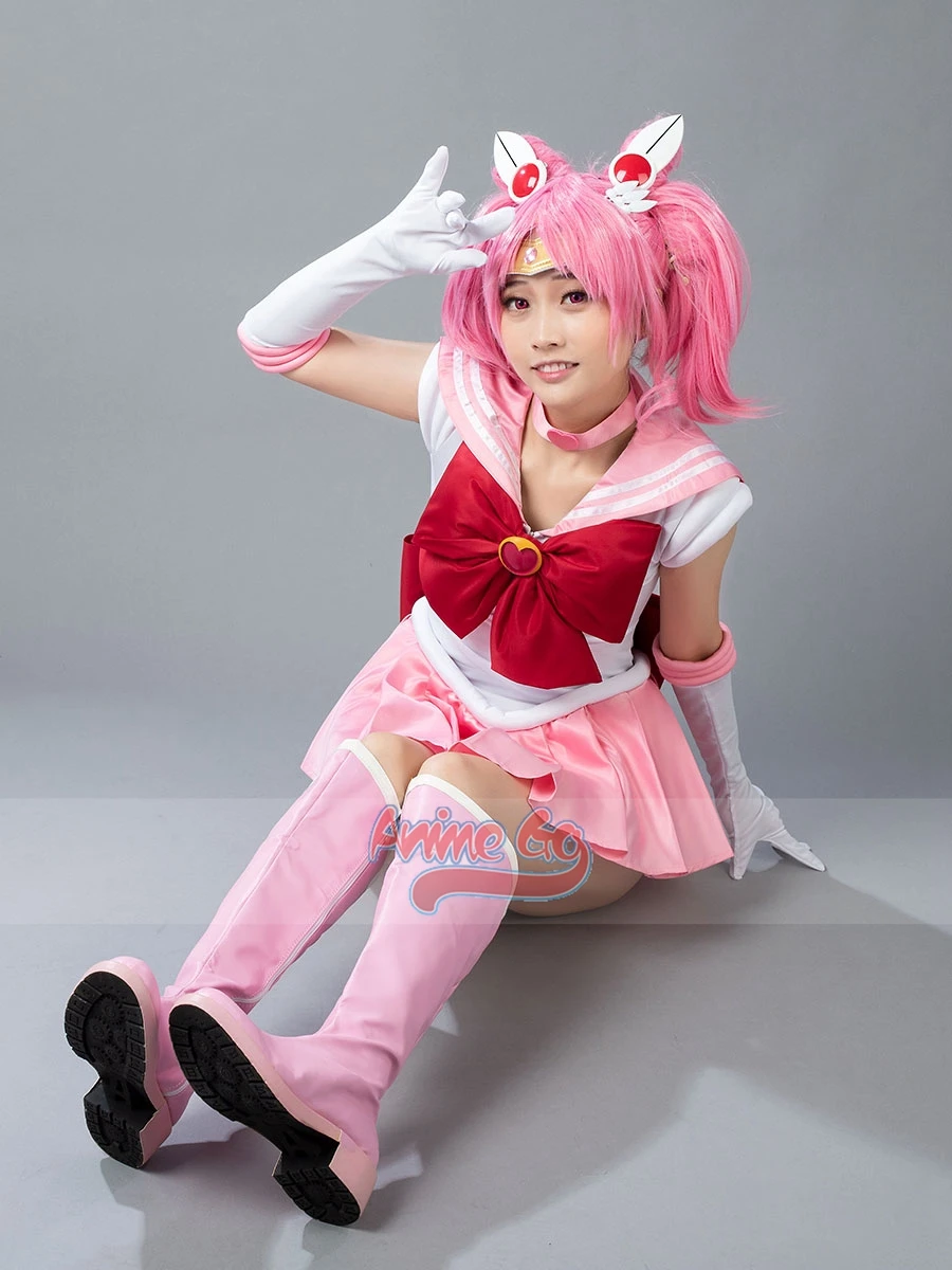 Anime Chibiusa Sailor Chibi Cosplay Costume Dress Women Adult Kids Size Halloween Outfit mp000272