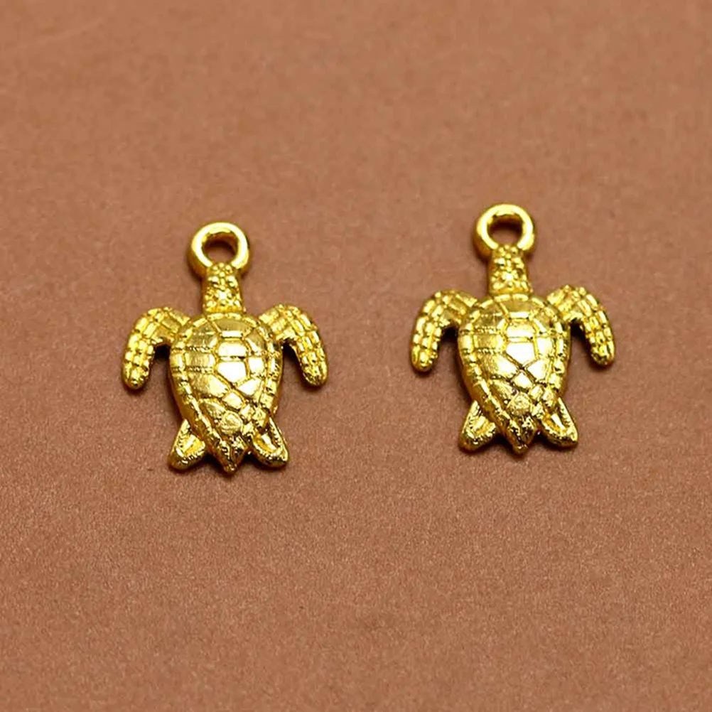 

50 шт., подвески из сплава золотого черепахи, сделай сам, изготовление ювелирных изделий, подвески для ожерелья, браслета, серьги, уникальный подарок, подвеска из сплава, подвеска