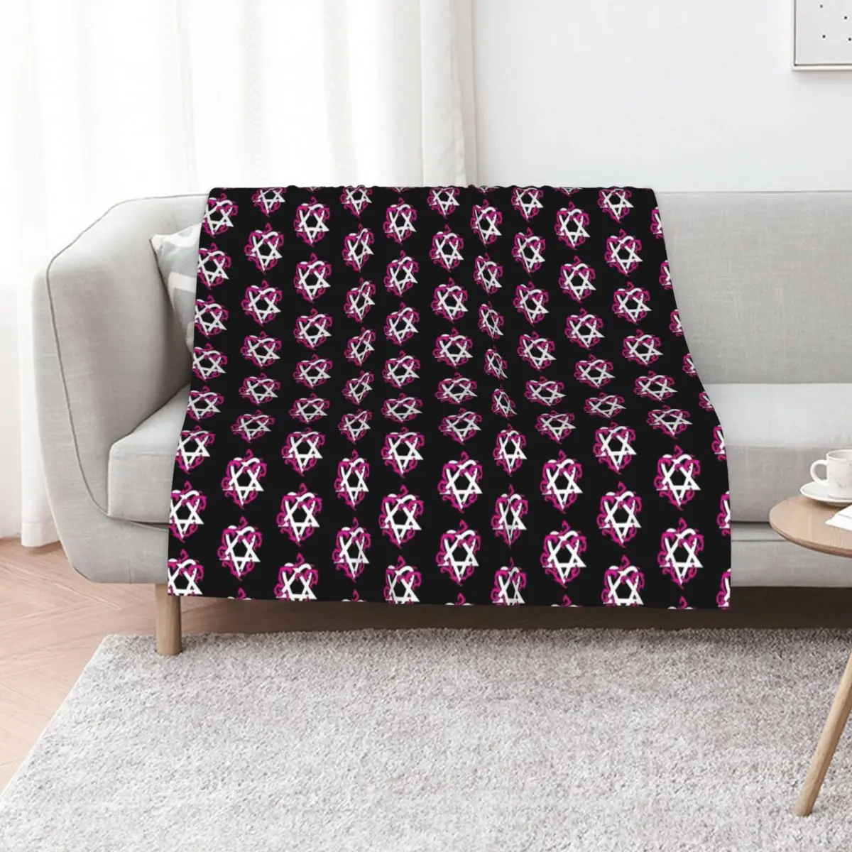 Ville Valo Heartagram Tattoo Throw Blanket Thins for babies Sofas Luxury Designer Vintage Soft Plaid Blankets