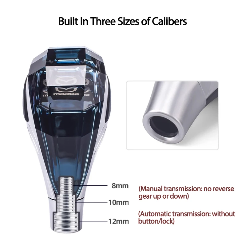 مضيئة كريستال سيارة الداخلية ذراع السرعة رئيس لمازدا 3 5 6 8 RX8 RX7 MX3 Axela Atenza MX5 CX9 CX7 CX5 CX4 الداخلية اكسسوارات