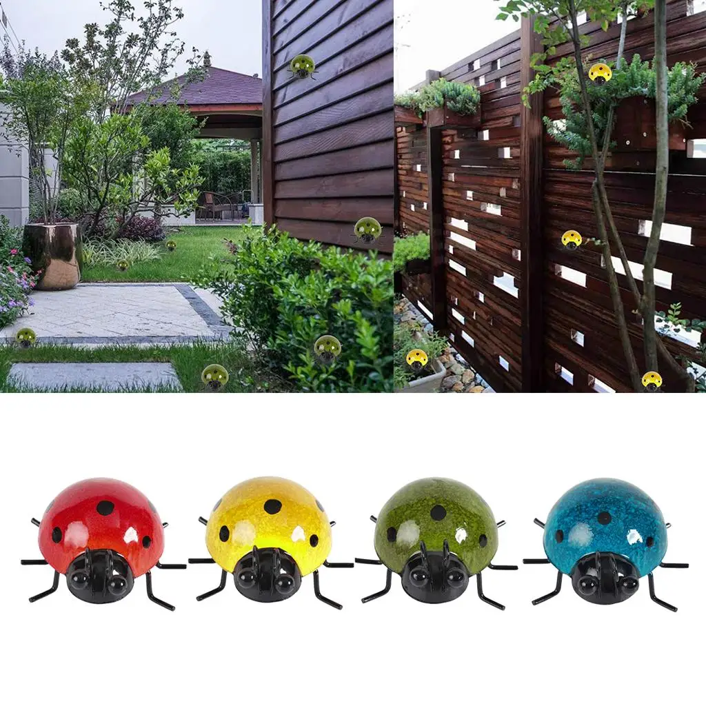 

Metal Garden Wall Art Decorative Cute Ladybugs Outdoor Wall Sculpture