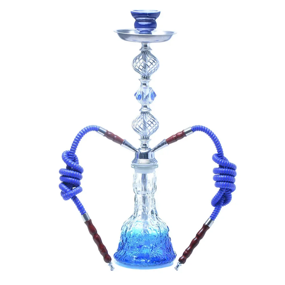 Completed Hookah Shisha Pipe Kit Double Hose Chichas Narguile Nargila Sisha Glass Hookah Shisha Water Pipe Accessories Crafts