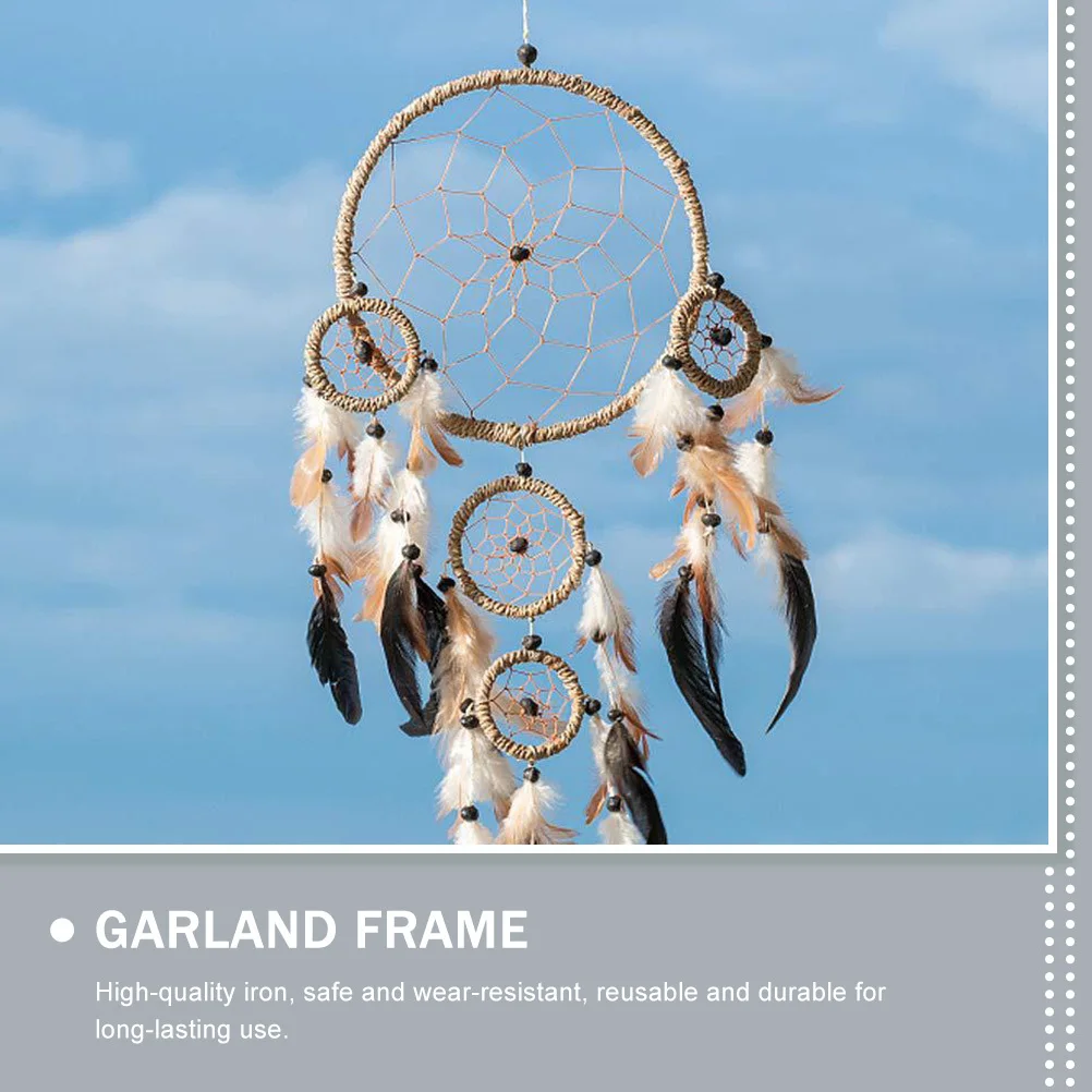 

5pcs Metal Dream Catcher Circle Iron Diy Wreath Ring For Home Decor Craft Making Garland Pendant Wreath Hoops Base