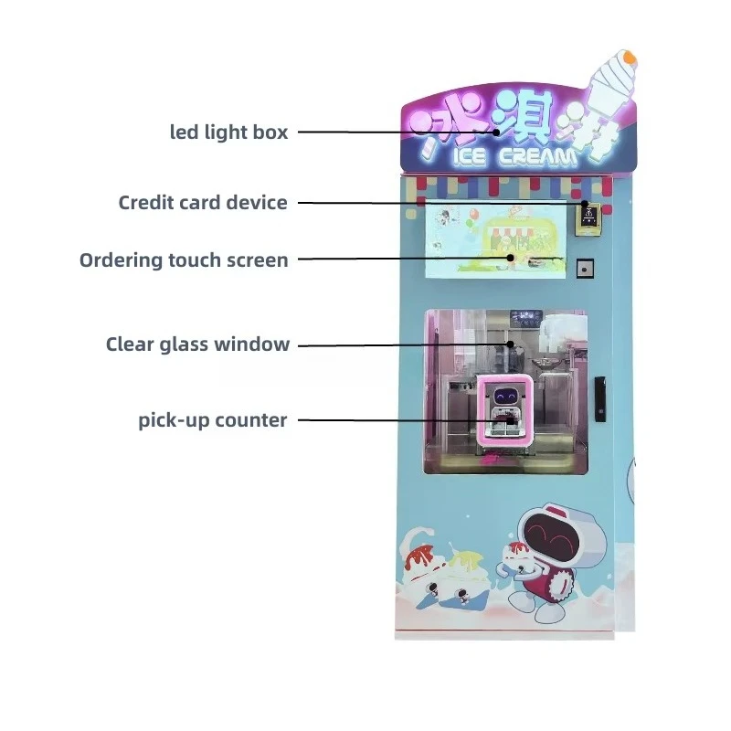 Oceanpower Commercial 3 Flavor Soft Frozen Yogurt Machine, Business 3 Flavors (2+1 Mixed) Soft Serve Ice Cream Maker,