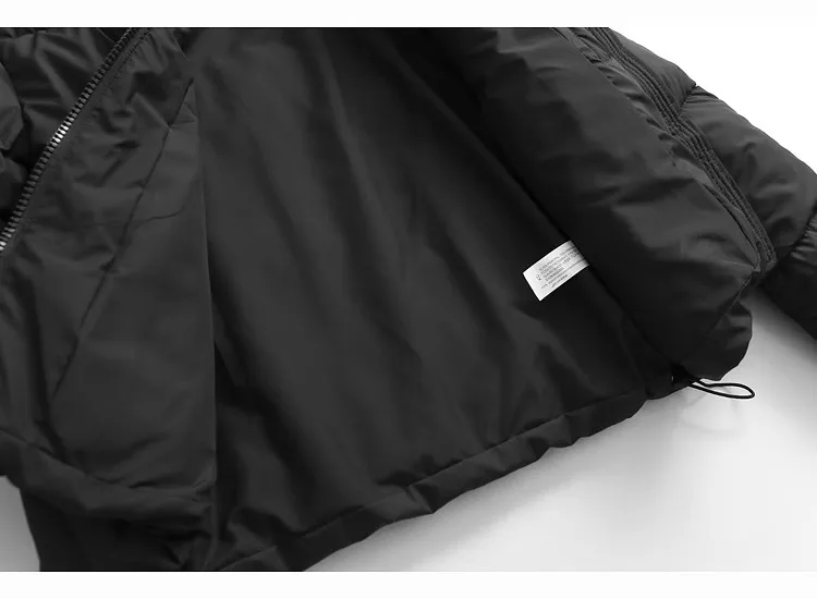 Women's Thiened Cotton Jaet Winter Warm Hat Bread Sle Coat Long Sve Loose Fit Cotton Padded Outerwear