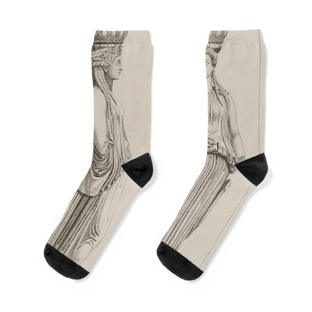 

Ancient Greek Caryatid Socks Run winter gifts Lots Men Socks Women's Toe sports Rugby with print Socks Women Men's