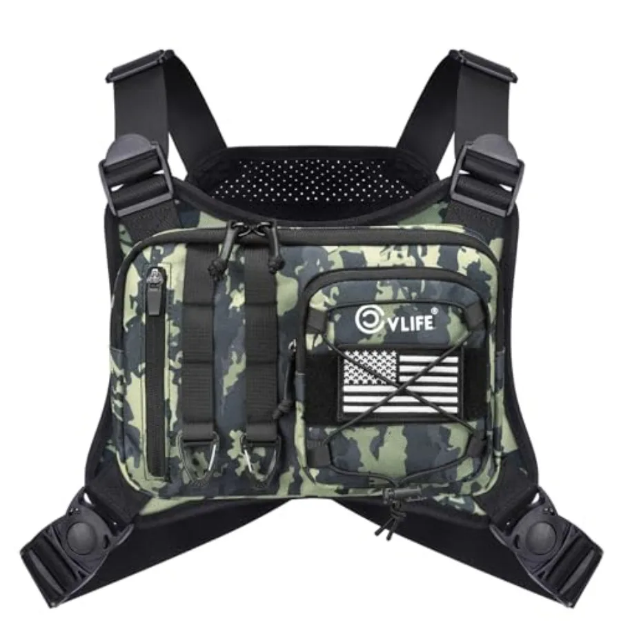 

Тактическая нагрудная сумка для мужчин, регулируемый жилет-рюкзак для бега, легкий противоугонный EDC-рюкзак для походов