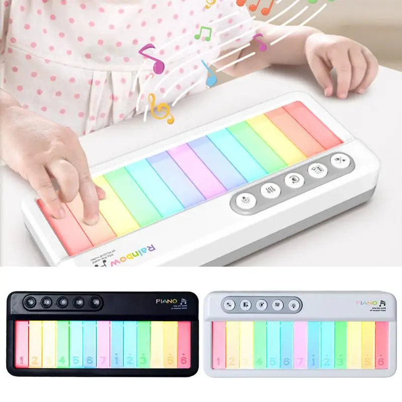 Keyboard Piano Toys Electronic Touch Screen Piano Toy Light Kids Keyboard Portable Musical Instruments Educational Interactive