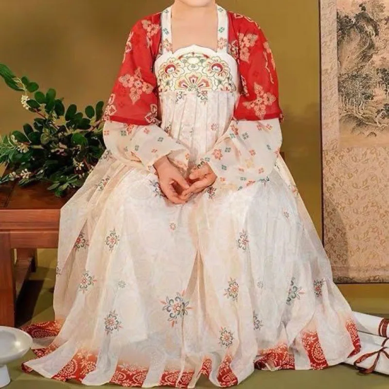 

Детское традиционное китайское платье Тан Ханфу принцессы для девочек, карнавальный костюм феи, детский костюм Ханфу для детей, детский костюм