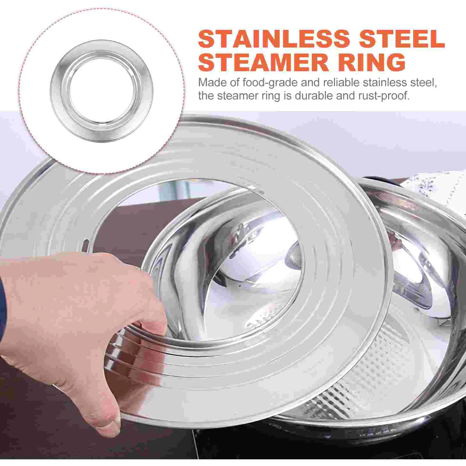 Stainless Steel Steamer Ring Meat Rack Steaming Food Tamale Round Stand Reusable Practical