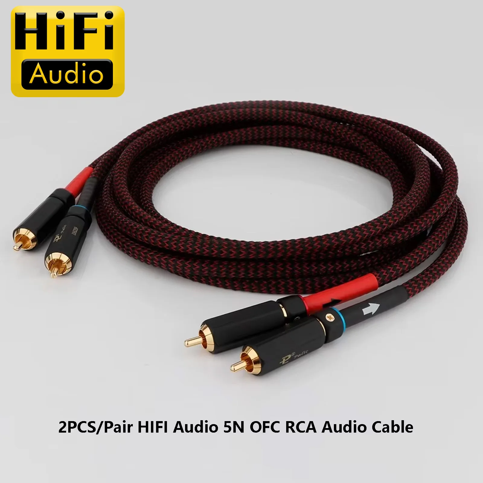 Preffair HIFI X401 Audio 5N OFC RCA Audio Cable Gold Plated RCA Audio Cable for DAC Amplifier RCA (Male to Male) Audio Cables