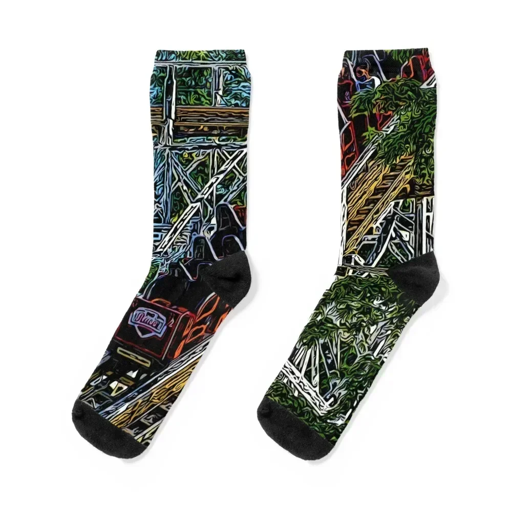 Wooden Classic Socks hiking moving stockings men cotton high quality christmass gift Ladies Socks Men's