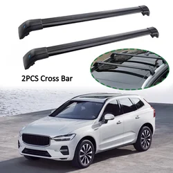 2PC Cross Bars Fits for Volvo XC60 2018-2025 Crossbar Luggage Carrier Roof Rack Rail Carrier Lockable Cargo Bars