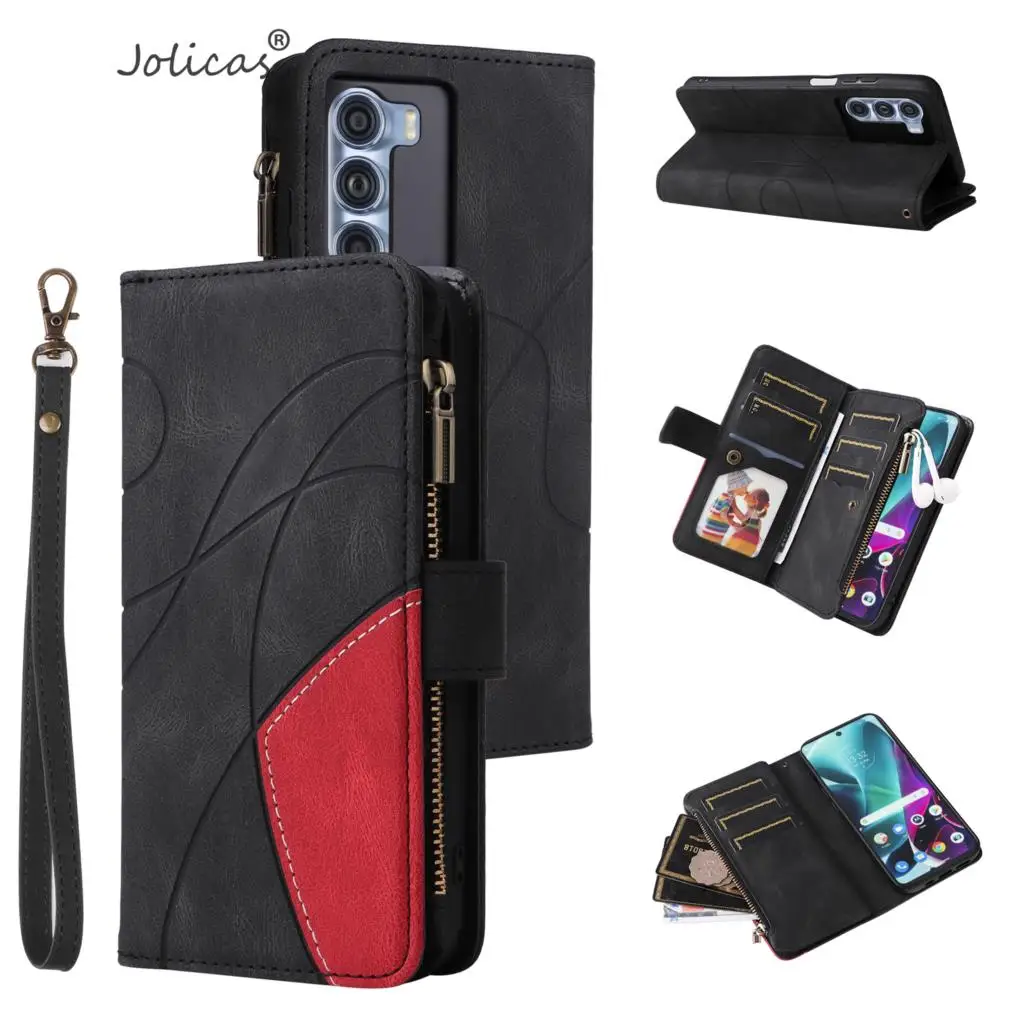 Anti-Drop Cases Phone For cover Motorola Moto G200 Cellphone Wallet Book Bag Coques sFor Motorola estojo Edge S30 Leather Husa