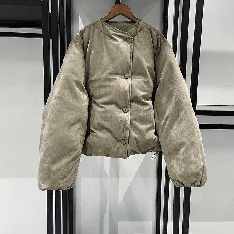 ملابس نسائية قصيرة كاجوال ومريحة من القطن، ملابس قطيفة قابلة للفصل، ملابس شتوية دافئة عصرية