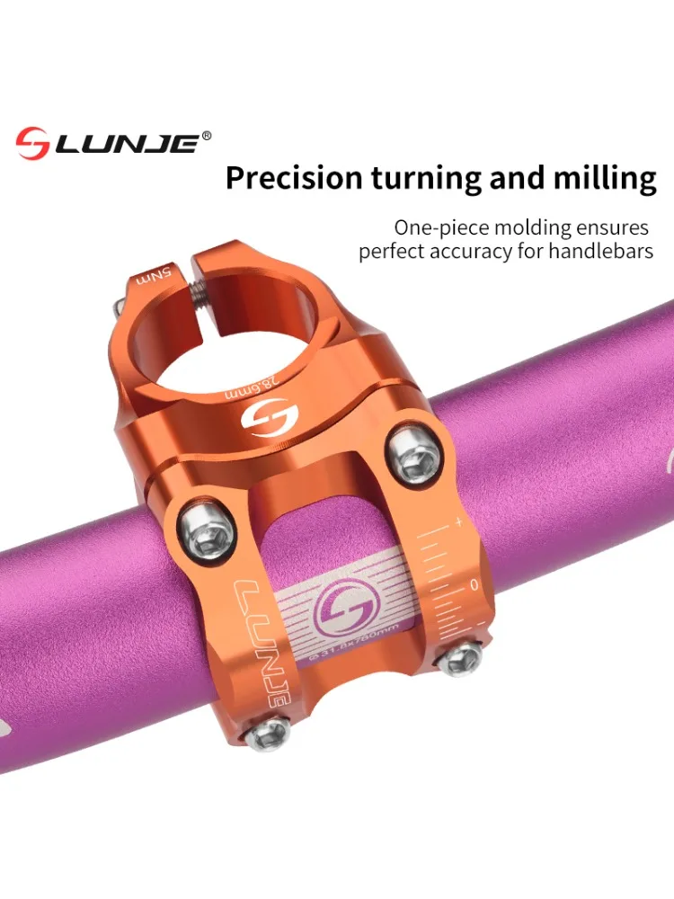 AliExpress LUNJE MTB Road Bike Stem Aluminum Alloy Handlebar Stem Ultralight High strength Short 31.8MM Bicycle CNC Stem DH/AM/XC Bicycle Parts
