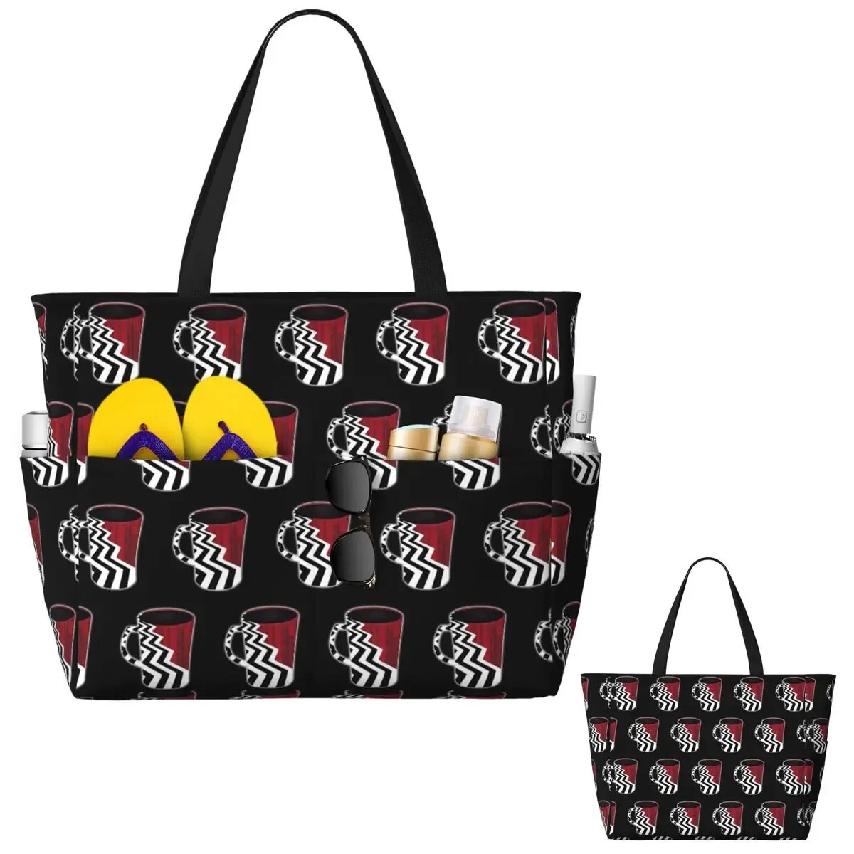 Twin Peaks Red Room Beach Tote Bag Sport Gym Yoga Duffle Large Tote Bag Women Travel Bag Fitness bag