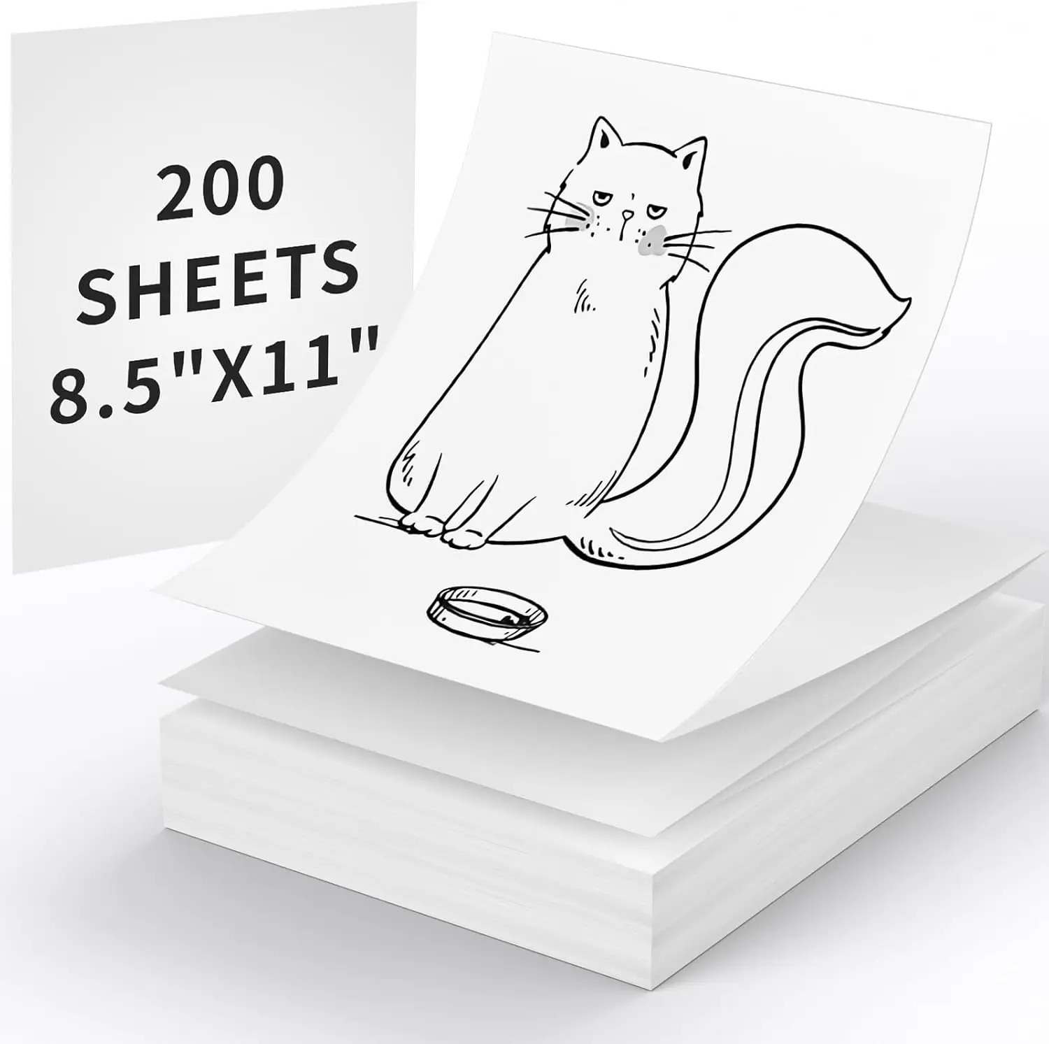 

Thermal Paper 8.5x11 US Letter for Portable Printers, Perforated Folded Continuous Printing, 200 Sheets