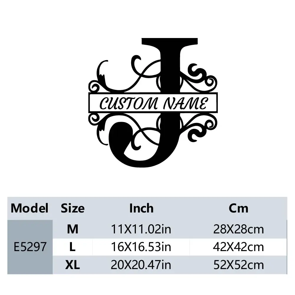 1PC Fashion Letter J Custom Name Decorative Sticker Waterproof Home Decor For party decoration Wall Art Decal view 2