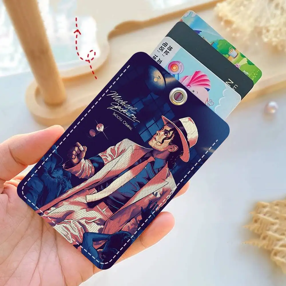 M-Michael Jackson Access & Meal Card حامل المفاتيح الائتمان معرف البنك بطاقة واقية المفاتيح قلادة الموضة