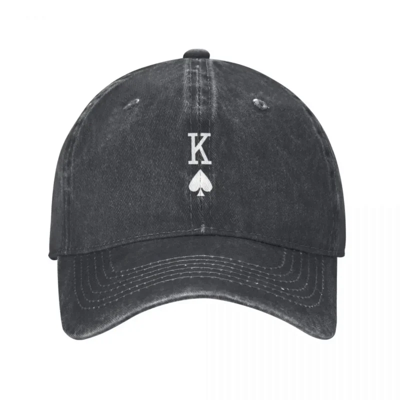 King of Spades denim baseball cap casino game outdoor trucker hat summer casual female cool custom baseball caps