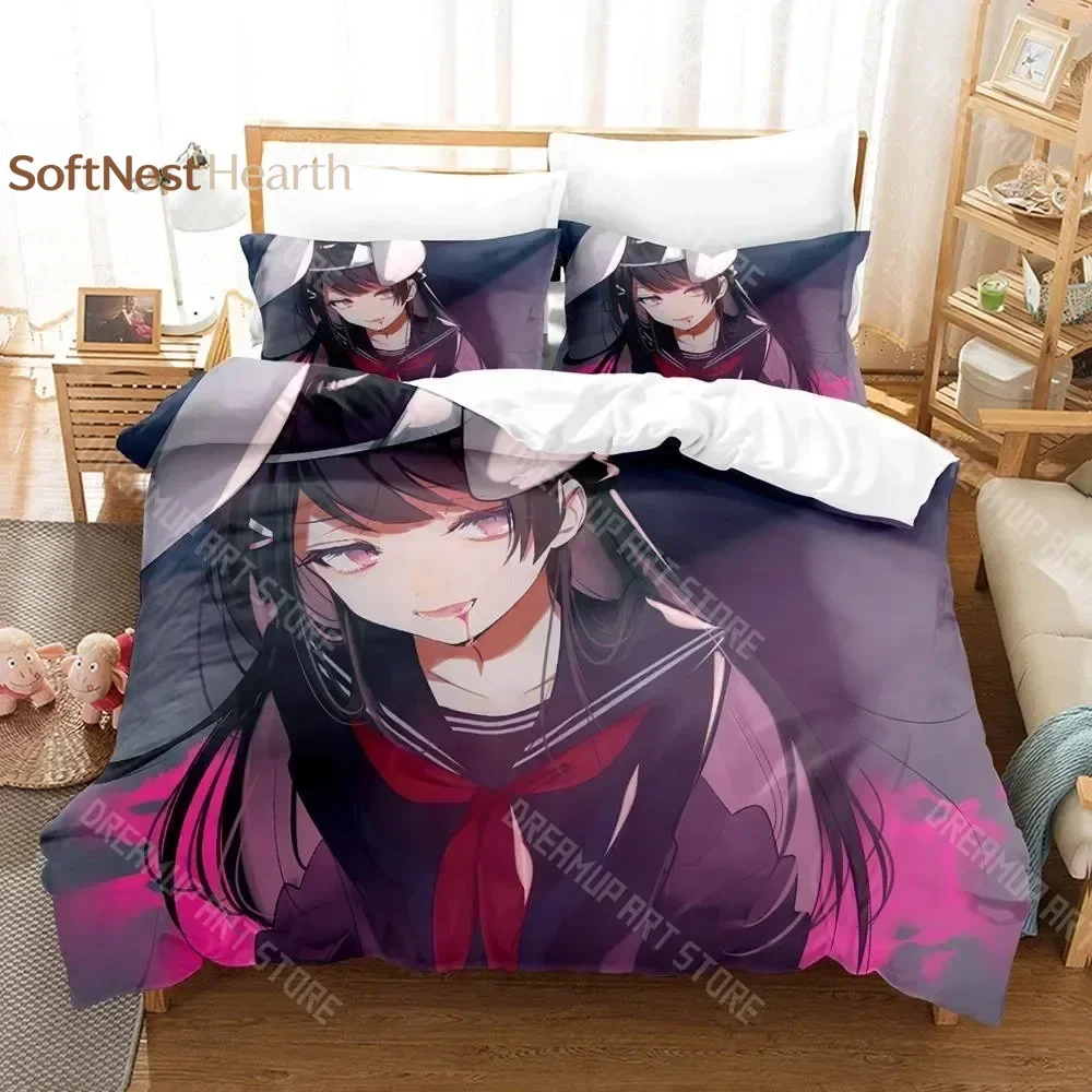 2026 Personelity 2024 Virtual Youtuber Tsukino Mito Bedding Set Cartoon Anime Three-piece Set Adult Kid Bedroom Duvetcover Sets