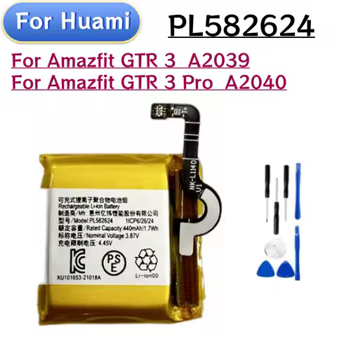 PL582624 Replacement Battery For Amazfit GTR 3 GTR 3 Pro 3Pro Batteries + Free Tools