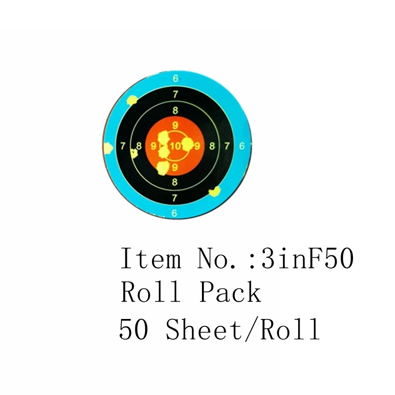 

Splatter Target 3" Shooting Target Stickers Roll Adhesive Target Paper for Gun-Rifle-Airsoft-BB Gun-Air Rifle-Slingshot 50pcs