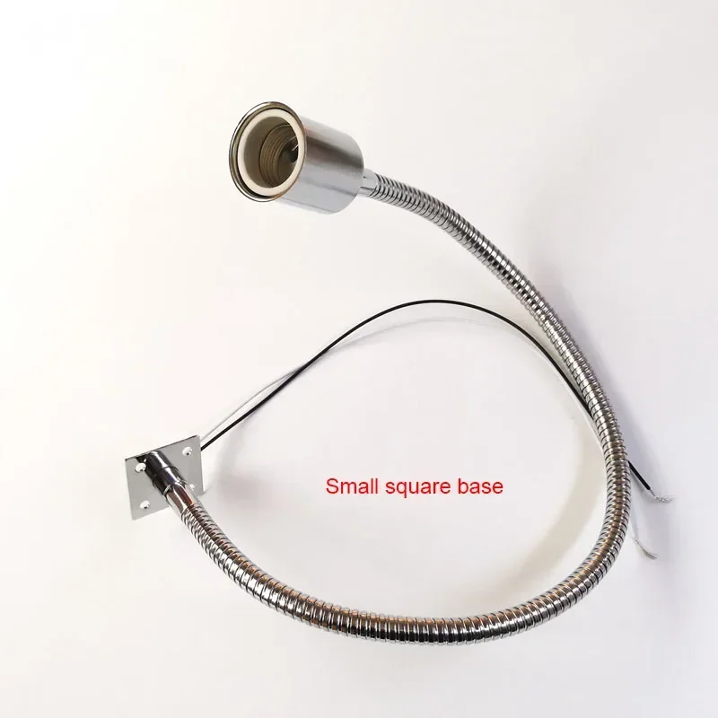 LED Gooseneck with Bracket Holder/Clip Flexible Holder M10 Metal Hose Soft Tube with E27 Base 40/50/60cm/80cm for DIY Table Lamp