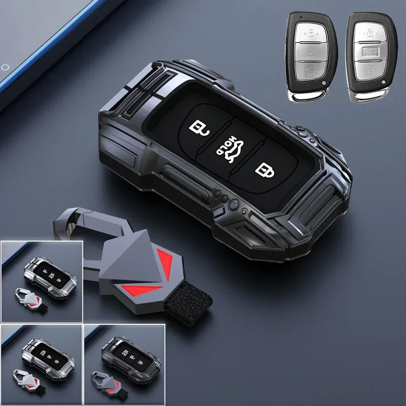 Zinc Alloy Silicone Car Key Fob Case Cover For Hyundai Sonata Tucson Elantra I40 IX35 I45 Avante Tucson Venue i10 i20 i30 ix35