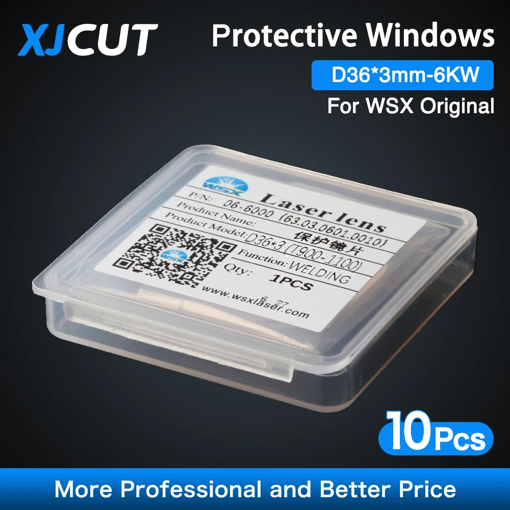 

XJCUT 10 шт./лот WSX оригинальный лазерный объектив D36 * 3 защитные окна 0-6000 Вт-нм для WSX ND24 волоконный лазерный сварочный пистолет