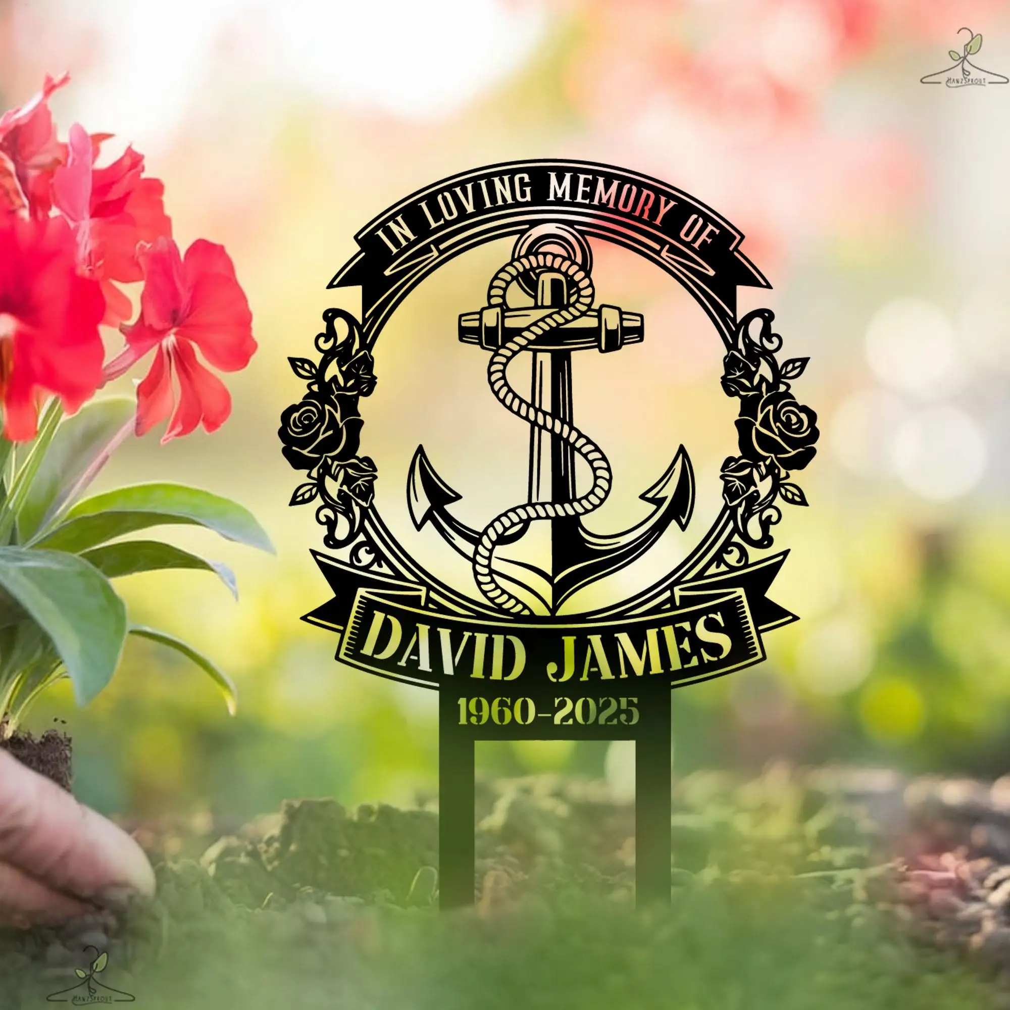 

Custom Anchor Grave Marker Custom Sailor Memorial Stake Metal Anchor Sign Captain Sailor Sign Anchor Memorial Remembrance