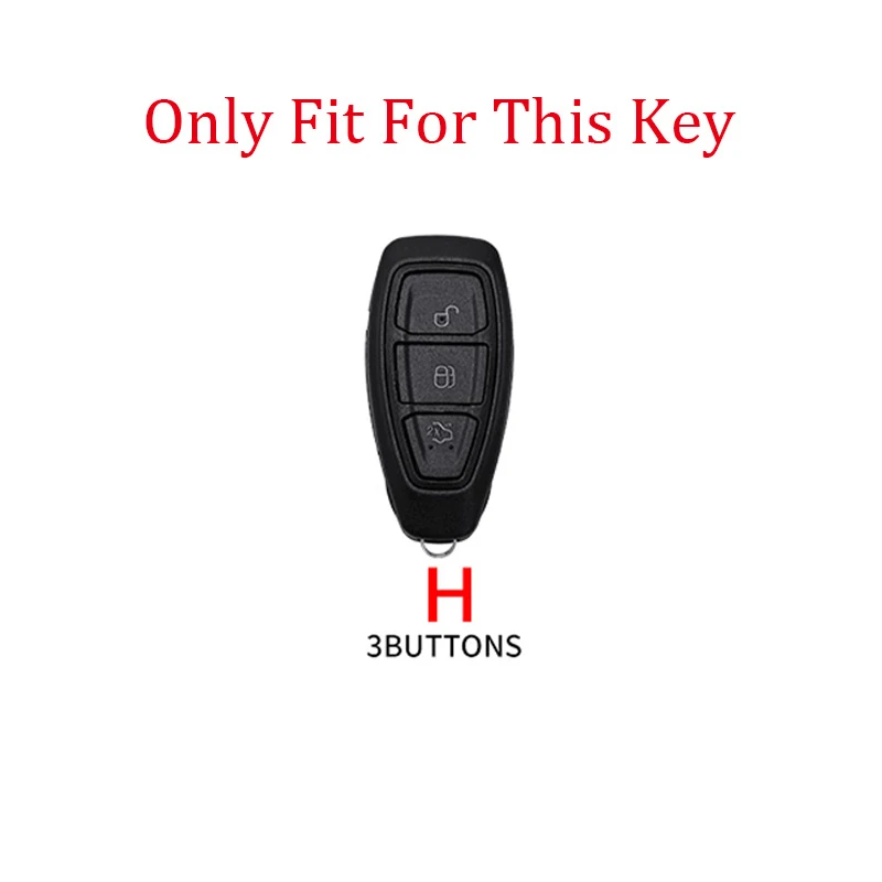 3 Buttons Key Cover For Ford Transit Custom Mondeo Fiesta Kuga ST Line MK3 Focus 3 Station Wagon Ecosport Case Key Protection