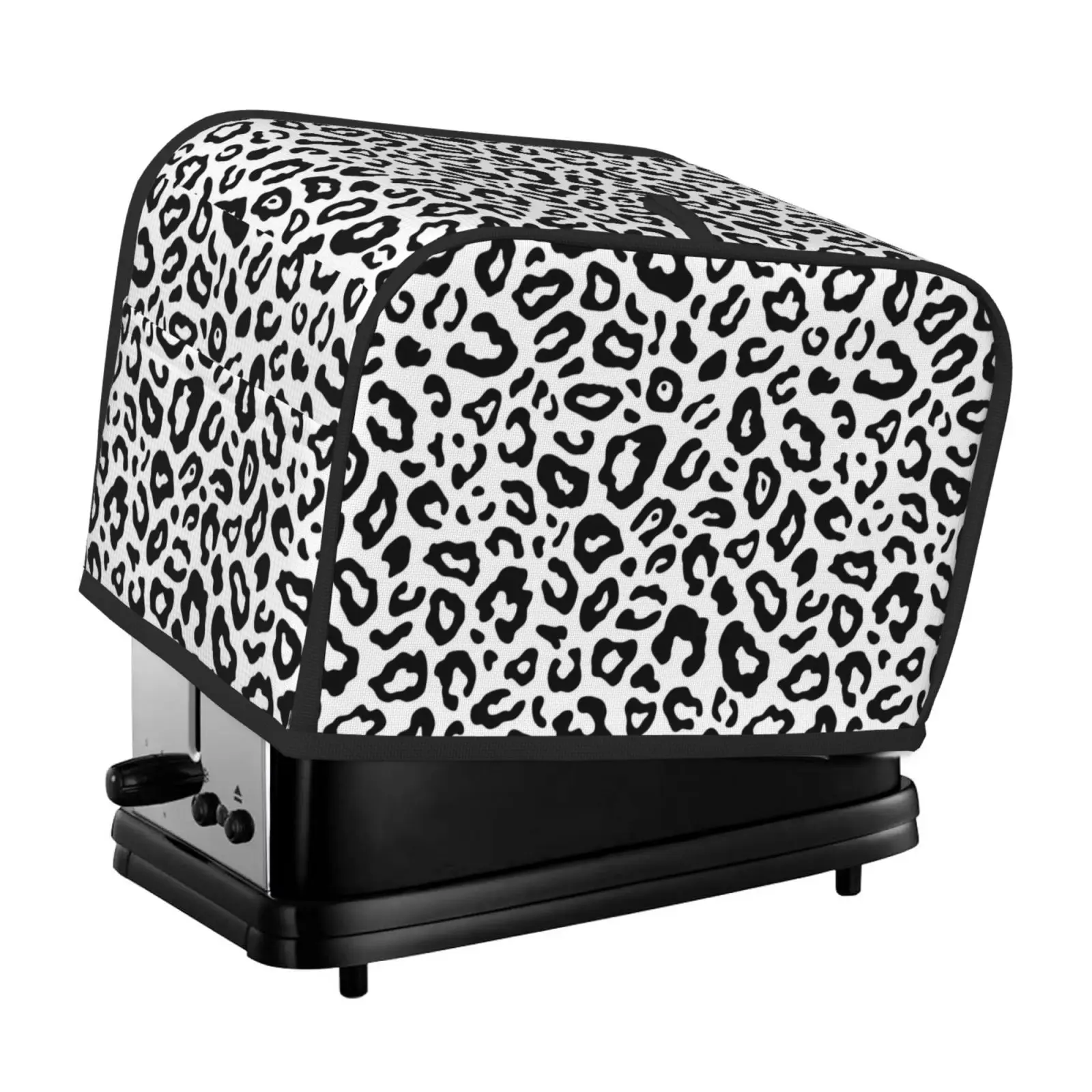 Leopard Print Toaster Cover Anti Dust Cover Bread Maker Machine Toaster Cover-ups Case For 2 Slice Toaster Protective Cover
