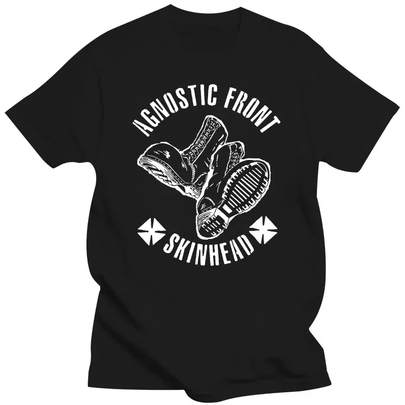 Band AGNOSTIC FRONT SKINHEAD BOOTS T Shirt Men Women Summer Cotton T Shirt Fashion O-Neck Tees EU Size