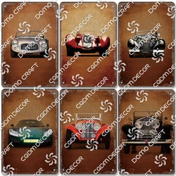 Retro lüks araba posteri Metal teneke işaretler spor araba Jeep yarış Vintage Metal plaka garaj kulübü adam mağara duvar dekor