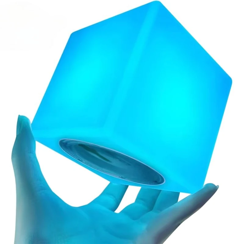 

16 RGB Color Changing Cube Desktop Lamp Waterproof Cordless Rechargeable LED Cube Light Table Lamps Luxury