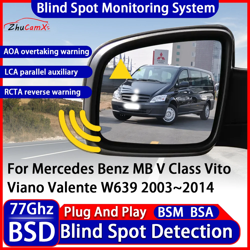 Blind Spot Detection Monitoring Warning System Lane Assistance For Mercedes Benz MB V Class Vito Viano Valente W639 2003~2014