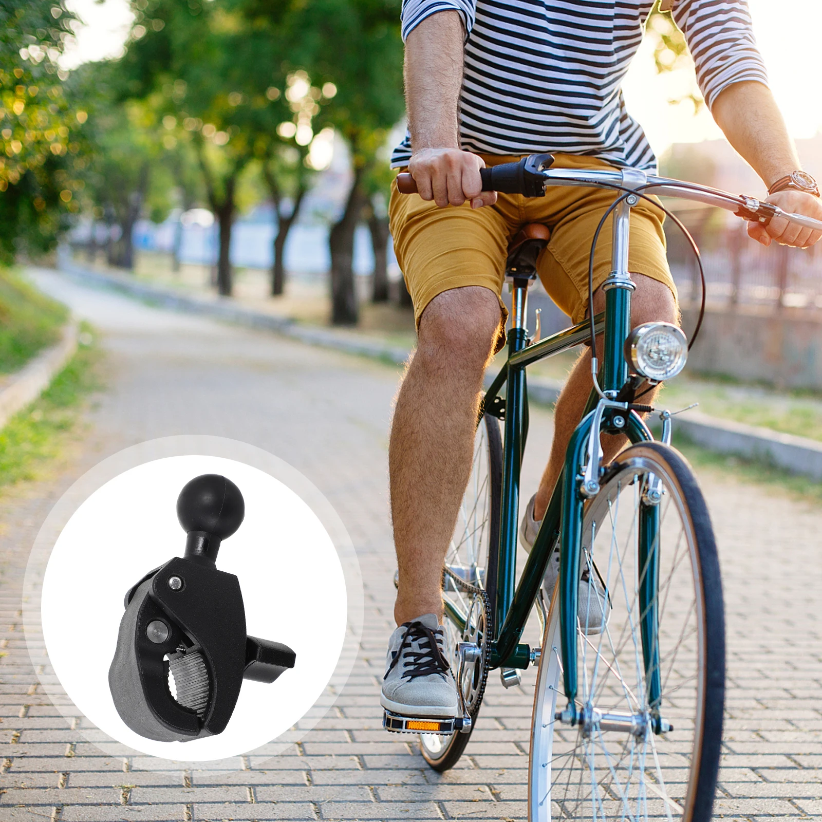 

Durable Plastic Bicycles Handlebar Balls Motorcycle Handlebar Mount Strong Clipping Force Easy Installation Flexible Rotation