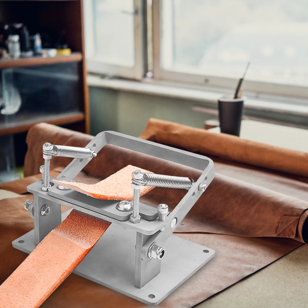 수동 가죽 분배기 스테인레스 스틸 공예 가죽 분배기 기계 DIY 수동 절단 필러 롤링 베어링 도구