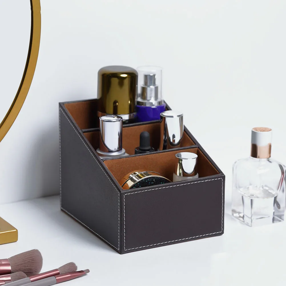 

2pcs Imitation Stationery Box Multi-Grid Storage Organizer Desktop Holder for Keys Phone Home Supplies